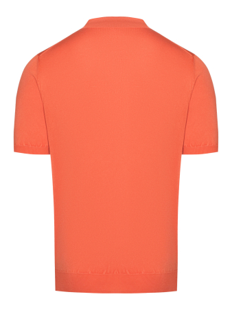 Поло, короткий рукав, однотонное (2342, Морковный, 60-4XL  рукав 27 см)