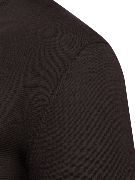 Пуловер, V - ворот, дл/рукав (048, Темно-коричн., 50)