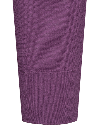 Джемпер, круглый ворот,  длинный рукав, однотонный (009, Сиреневый, 48 - S  рукав 63 см)