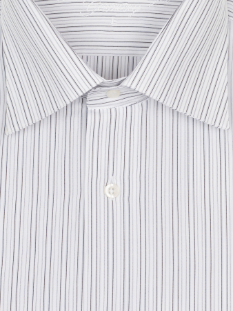 Сорочка, короткий рукав, классика, полоска (150, Серый, 41/42)