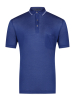 Поло Schiatti, ворот с окантовкой, кор/рукав, однотон. (3604, Синий, 54 - XL     рукав 25 см)