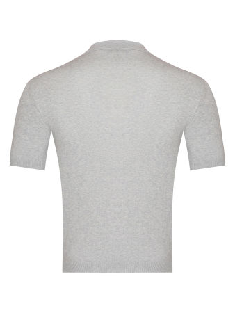 Поло, на  пуговицах, короткий рукав, однотонное (53, Светло-серый, 56 рукав 29 см )