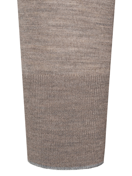 Поло на молнии, дл/рукав, кант на воротнике (822, Бежевый/Серый кант, 52 )