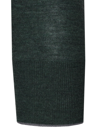 Поло на молнии, дл/рукав, кант на воротнике (829, Зеленый Серый кант, 50)