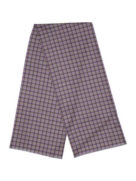 Шарф, S.M.Tauzen, клетка (23, Фиолетовый, 160 х 33 см)
