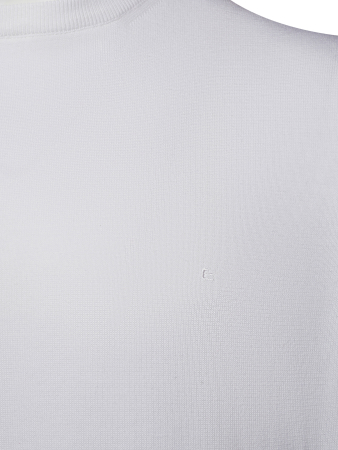 Джемпер, круглый ворот, длинный рукав (800, Белый, 58-3XL  рукав 67 см)