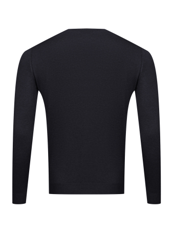 Джемпер, круглый вырез, однотон., дл/рукав (008, Темно-синий , 54)