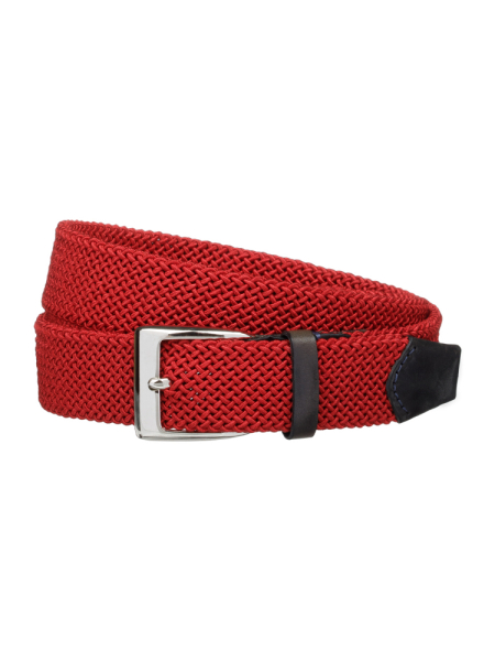 Ремень,  S.C. текстиль/эластик (Красный, 95 см, (3,8 см))