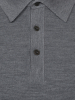 Поло, на пуговицах, длин.рукав, в полоску (00031, Серый, 48 - S )