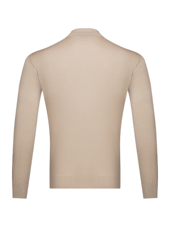 Поло, на пуговицах,  длин.рук. (00004, Бежевый, 60 - 4XL )