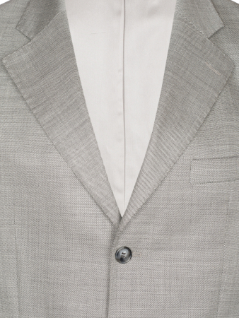 Костюм, EM, классика, однотон., 3 пугов./прорез.карм.с клап., 2шл, б.кл.с манж. (305, Серый, 52 , 8)