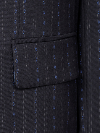 Жакет, U.S.Polo, в полоску (200, Темно-синий, 44)