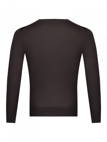 Пуловер, V - ворот, дл/рукав (048, Темно-коричн., 50)