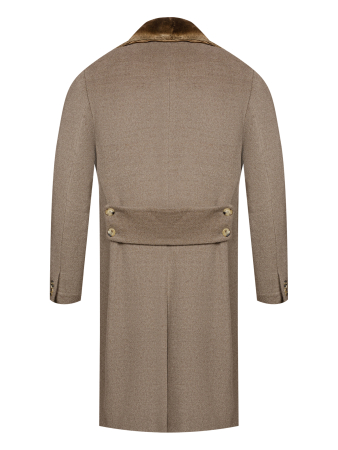 Пальто, Piacenza, одотон., .съемный норк. воротник (670/6, Бежевый, 58 - 3XL     )