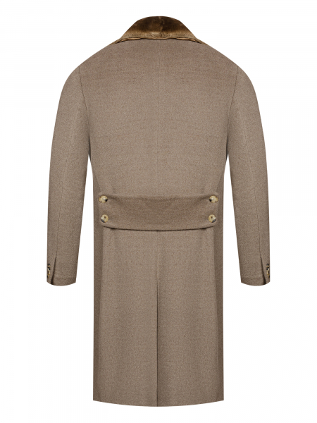 Пальто, Piacenza, одотон., .съемный норк. воротник (670/6, Бежевый, 58 - 3XL     )