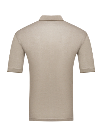 Поло однотонное, короткий рукав, рубчик (222, Кремовый, 54 - XL  рукав 28 см)