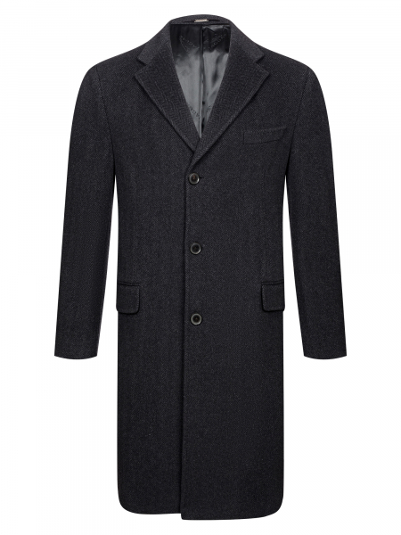 Пальто, Jaguar, елочка (18, Темно-серый, 50 - M)