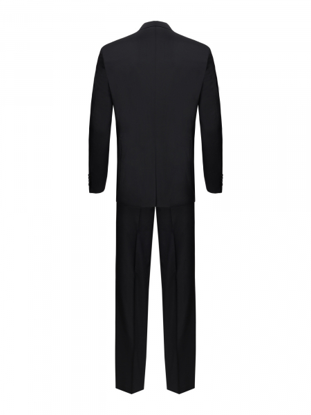 Костюм, S.M.T. средне-притал., однобортный,  однотон. (00003, Черный, 50, 6)