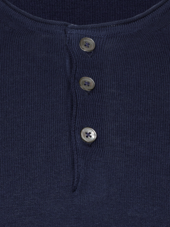 Джемпер,SLIM, круглый ворот, корот.рукав,карман, однотон. (008, Темно-синий, 52 )