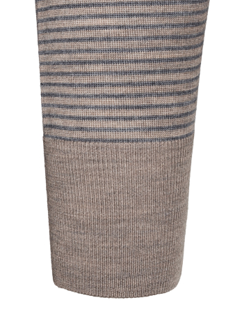 Поло на пуговицах, дл/рукав, в полоску (833, Бежевый в полоску, 50)