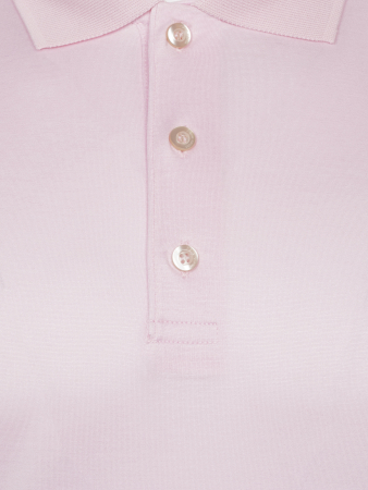 Поло на пуговицах, однотонное, кор рукав (950, Розовый, 52 - L  рукав 25 см)