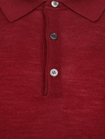 Поло на пуговицах,  однотон., дл/рукав (007, Бордо, 52 )
