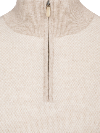 Джемпер, стойка ворот, на молнии, длин. рукав (4, Коричневый, 60 - 4XL)