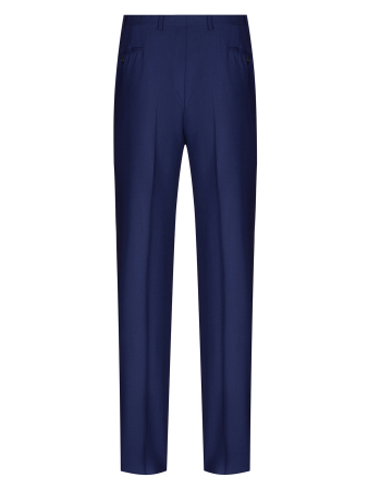 Брюки, Ravazzolo, средне-притал., с защипами, однотон. (12199, Синий, 52 , R)